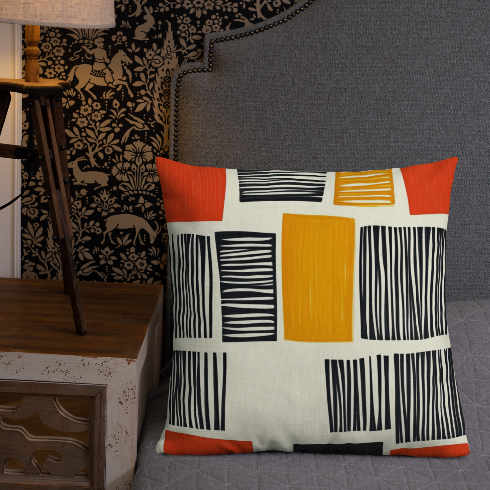Modern Art-Inspired Pillow - Patterned Home Decor