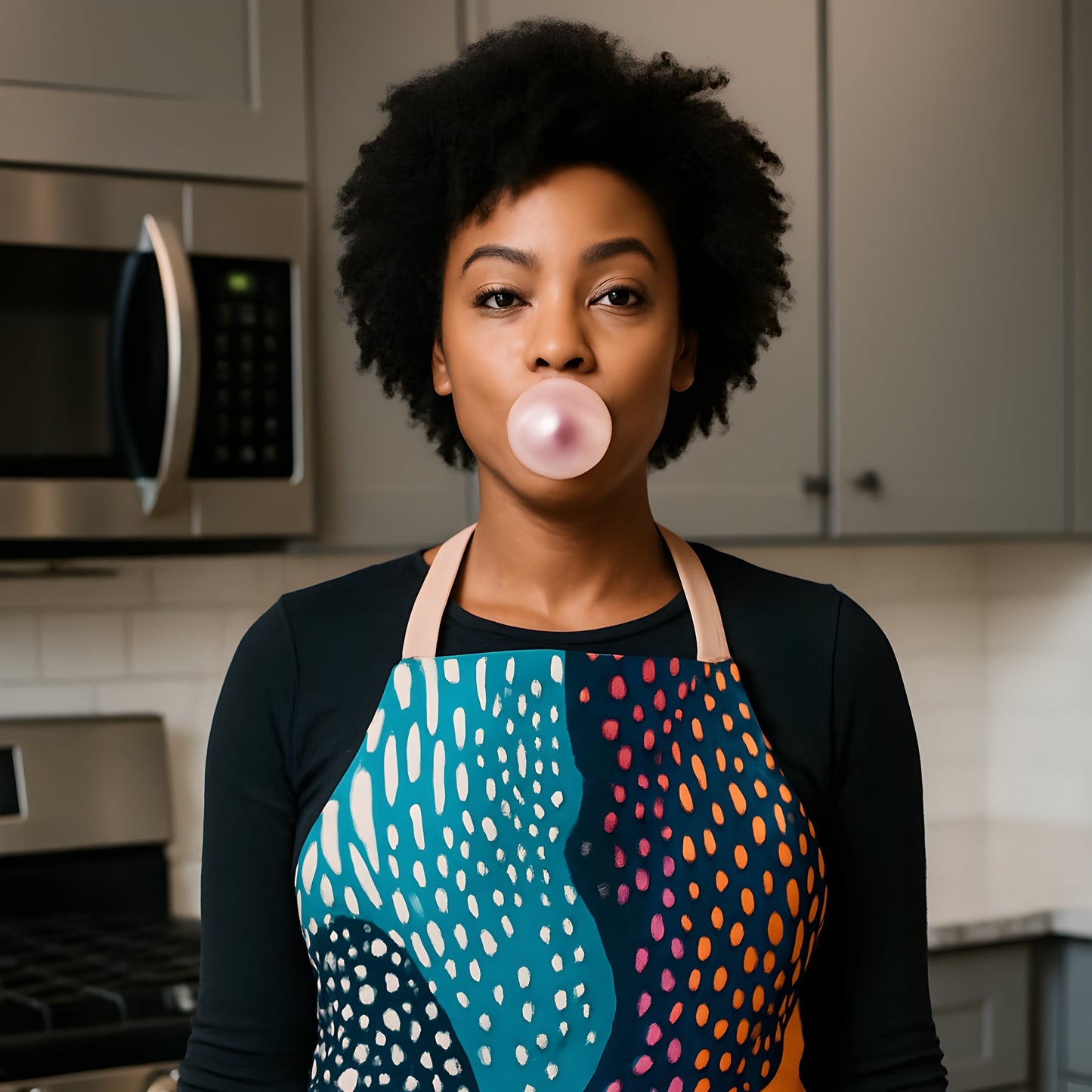 Artistic Dot Pattern Colorful Apron - Kitchen Wear for Creative Cooks