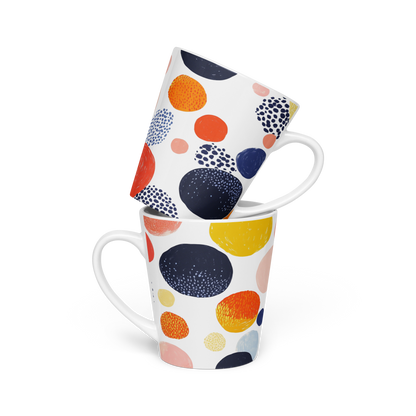 Bold Colorful Dot Pattern Latte Mug – Fun Gift Idea for Coffee & Tea Lovers