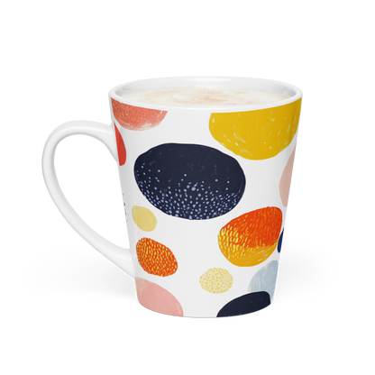 Bold Colorful Dot Pattern Latte Mug – Fun Gift Idea for Coffee & Tea Lovers
