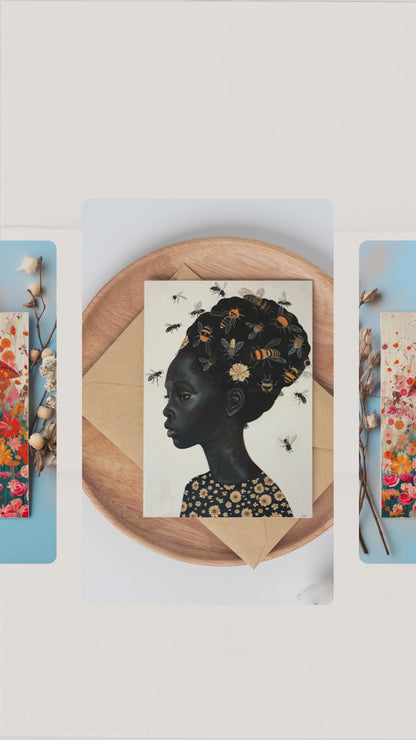 "Miss You Dearly" | Vibrant Afro-Fantasy Postcard
