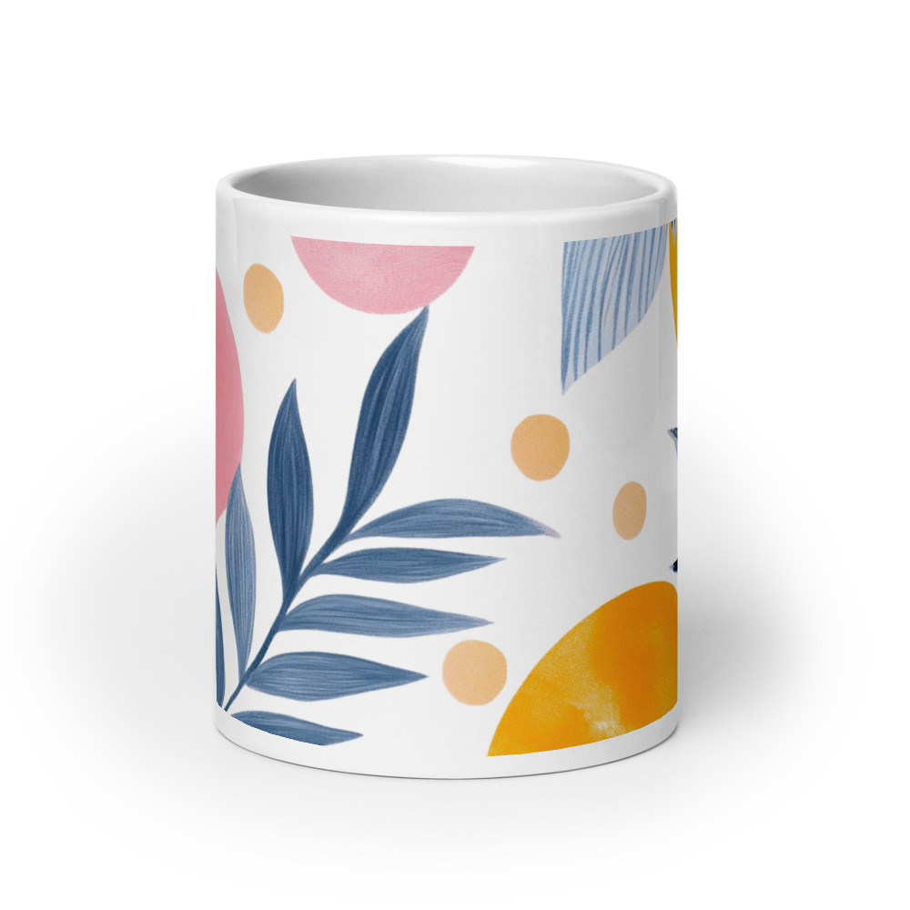 Creative Floral Fruit Ceramic Mug – Great Gift for Art Lovers
