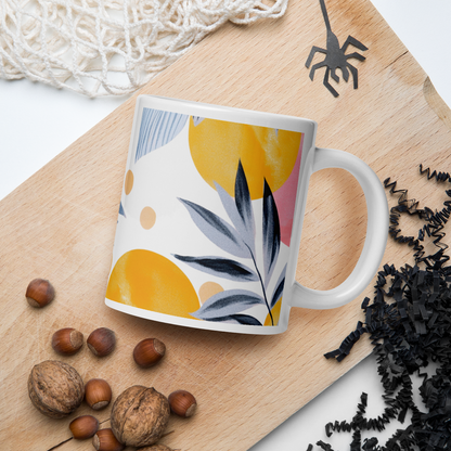Creative Floral Fruit Ceramic Mug – Great Gift for Art Lovers