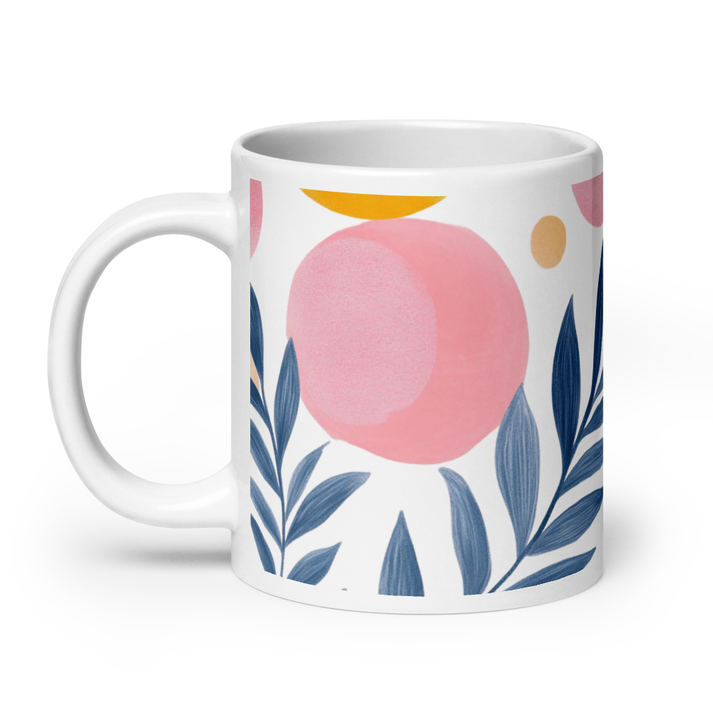 Creative Floral Fruit Ceramic Mug – Great Gift for Art Lovers
