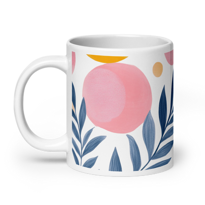 Creative Floral Fruit Ceramic Mug – Great Gift for Art Lovers