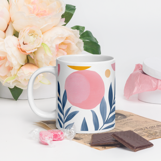 Creative Floral Fruit Ceramic Mug – Great Gift for Art Lovers
