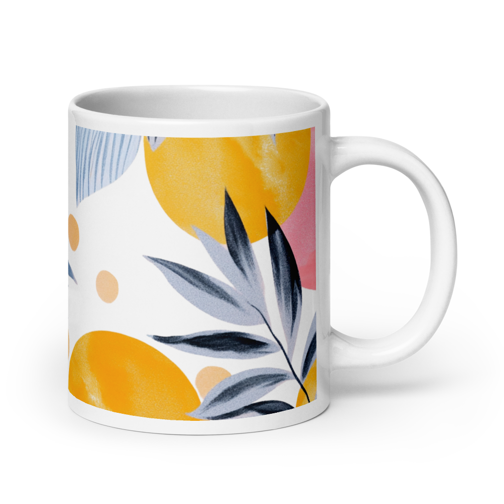 Creative Floral Fruit Ceramic Mug – Great Gift for Art Lovers