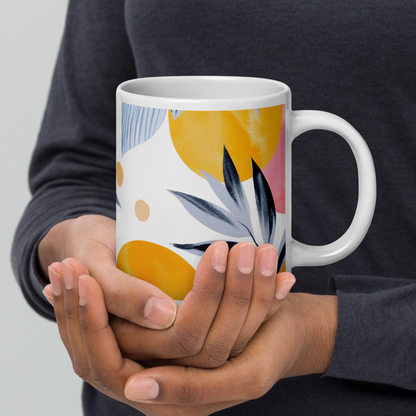 Creative Floral Fruit Ceramic Mug – Great Gift for Art Lovers
